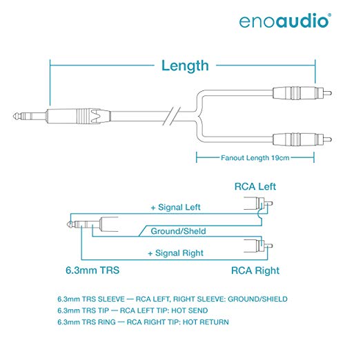 Mogami 2534 Quad de enoaudio para conectar interfaz TRS 6,3mm a amplificador RCA 2