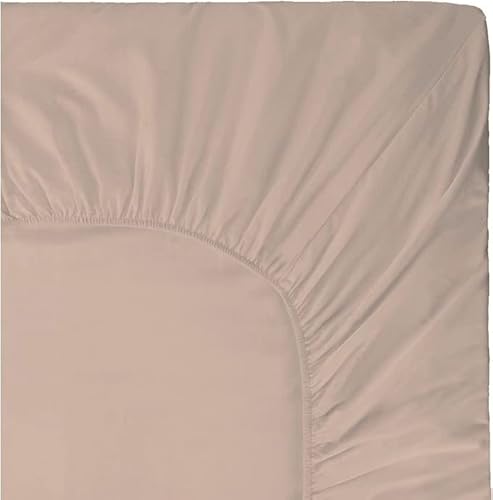 Craftsworth 100% Cotton Percale Fitted Sheet Twin Xl Size Beige Fitted Sheet Only Cool Crisp Deep Pocket Fitted Sheet Soft Silky Hotel Luxury Quality #TOP24