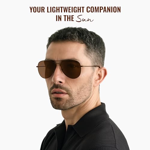 Image of SLOVIC Sunglasses for Men Stylist | UV Protection Goggles for Man | Lightweight & Durable Polycarbonate Material | Unisex Gift for Man & Women | Mens Fashion Sunglasses