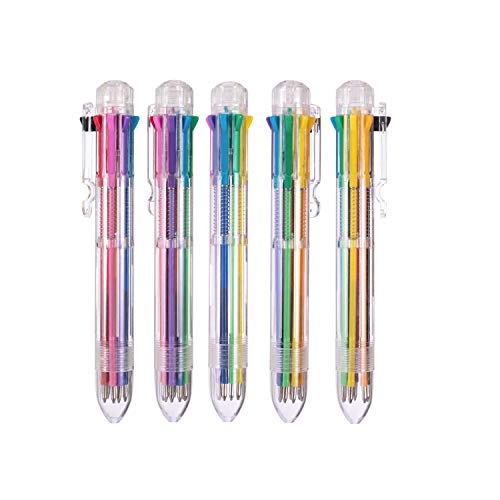 KNAFS 8 Colors Multicolor Pens 8-in-1 Retractable Ballpoint for Office School Supplies Students Children Gift (set of 5) KNAFS 8 Colors Multicolor Pens 8-in-1 Retractable Ballpoint for Office School Supplies Students Children Gift (set of 5)