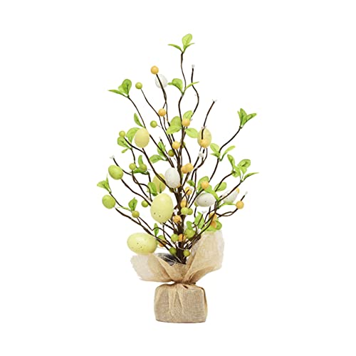 greatdaily Osterei-Baum mit LED-Licht - batteriebetriebener Osterschmuck, künstlicher Baum - zartes Herzstück-Dekor für die Hochzeit zu Hause, 45 cm Cover