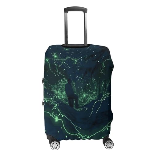 Glow in The Dark Luggage Cover, Washable Elastic Suitcase Cover Protector Fit 18-32 Inch Luggage4