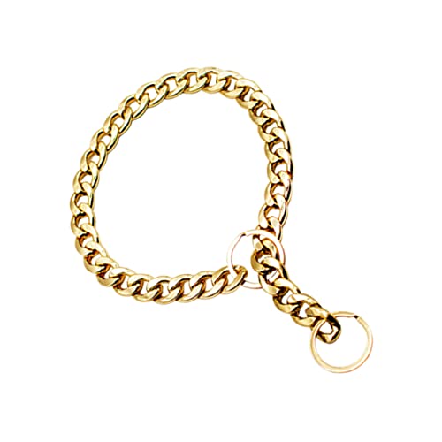 ibasenice Pet Golden Chain Necklace for Dogs Stylish Summer Accessory Comfortable Fit for Parties and Photos Durable Design for Pets Neck Up