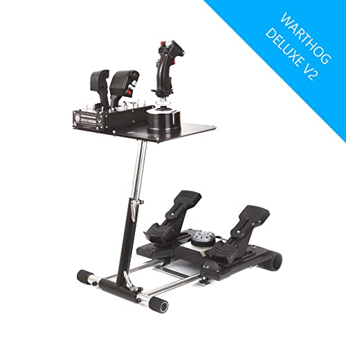 Wheel Stand Pro Warthog Compatible With Thrustmaster Hotas Warthog™, Saitek X -55/56, X52/X52Pro, Pro Flight Rudders And Mgf Crosswind - Deluxe V2. Wheelstand Only. Flight Stick/Rudders Not Included. #TOP5