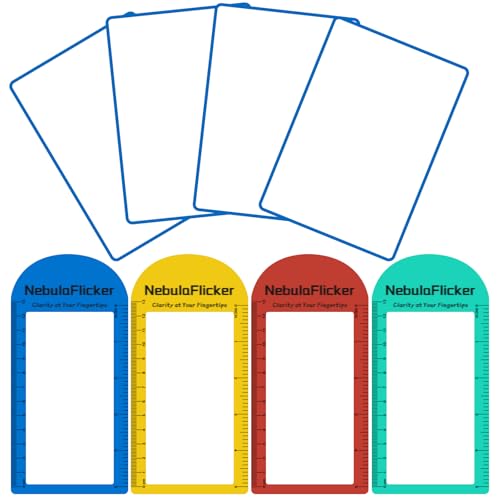 4 Pcs Magnifying Sheet 3X Page Magnifier for Reading Lightweight PVC Fresnel Lens with 4 Pcs...