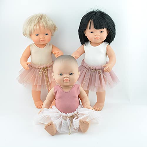 Miniland Ballerina Clothes, Doll Clothes, Doll 38 Cm, Doll Tutu Skirt, Tutu Skirt, Doll Body, Ballerina Outfit, (Nude, Tutu Skirt) #TOP6