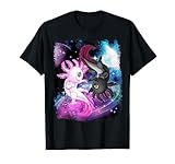 Niedliches süßes Plüsch-aussehendes Axolotl-Kawaii-Baby-Pettier, Salamander Yin Yang schwimmend im Weltraum-Design. Tolle Geschenkidee zum Geburtstag oder zu Weihnachten für Jungen und Mädchen Axolotl-Liebhaber
