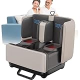 SSQUZA Masajeador De Pies Y Pantorrillas con Compresión De Calor Y Aire, Amasamiento 3D Y Vibración para Alivio Muscular Profundo, Mejora La Circulación De Piernas, Pies Y Tobillos Cansados Off-White