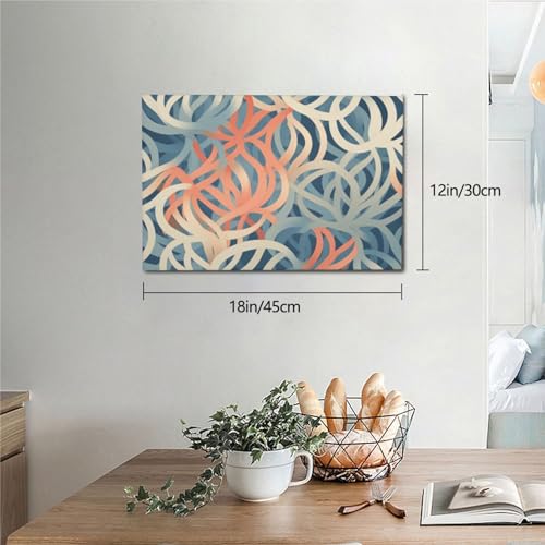 Peinture murale décorative sur toile corail - Solution pour murs vides - 2