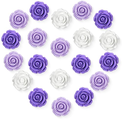 20 imanes decorativos de flor rosa para nevera