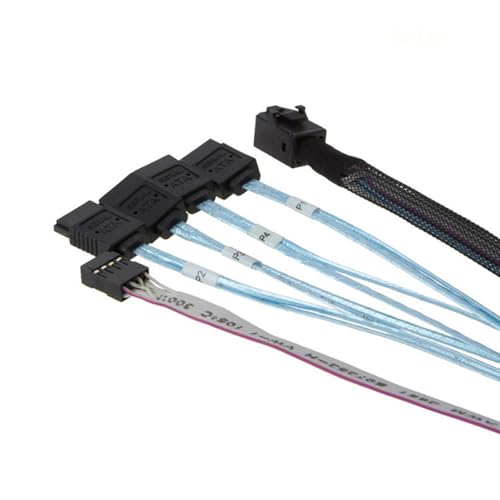 Cable Mini SAS HD SFF-8643 a 4 SATA 7Pin 1m miniatura 5