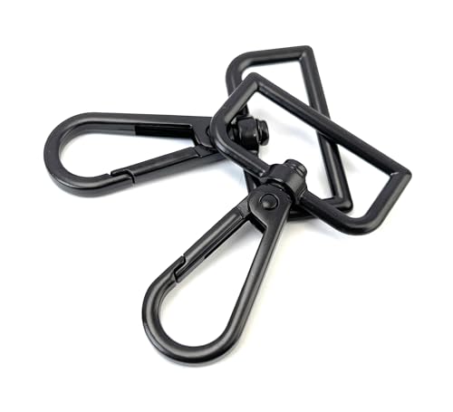 VersaKits 10-Piece 1.5-Inch Matte Black Swivel Snap Hooks