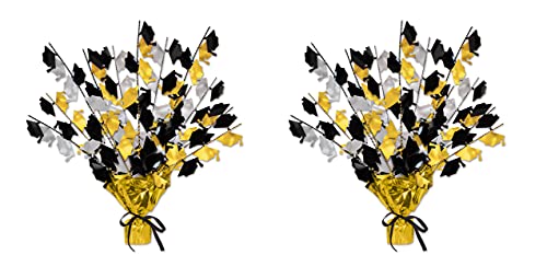 Beistle 2 Piece Metallic Plastic Graduate Cap Gleam Γ’β¬ΛN Burst Table Centerpieces For Graduation Party Decoration, Black/Gold/Silver, 15Γ’β¬Β Beistle 2 Piece Metallic Plastic Graduate Cap Gleam Γ’β¬ΛN Burst Table Centerpieces For Graduation Party Decoration, Black/Gold/Silver, 15Γ’β¬Β