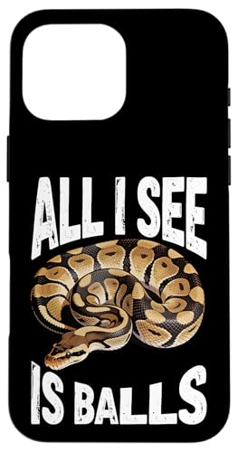 �{�[���p�C�\�� �T���O���X���D�� ঒��� �w�r Ball Python Snake Owner �X�}�z�P�[�X iPhone 16 Pro Max �p