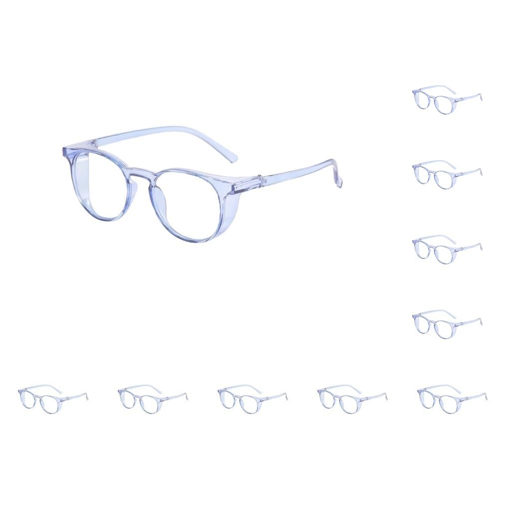 Gafas de seguridad con lentes transparentes antivaho envolventes HD para lugares de trabajo, blanco, 5.2 pulgadas