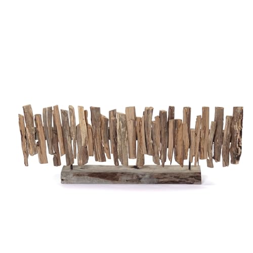 CREEDWOOD Große Skulptur auf Sockel SOLEA | Treibholz, 80cm Breite | Naturholz Statue, Figur, Deko Objekt, Aufsteller, Tisch Deko
