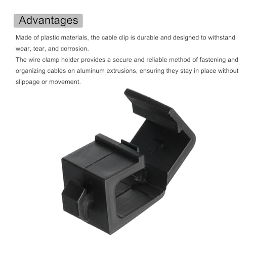 Image of MECCANIXITY 4Pcs Single Slot Flat Cable Clamp 6, 10mm Mount Slot Width Wire Holder ABS for 20 Series European Standard Aluminum Extrusion