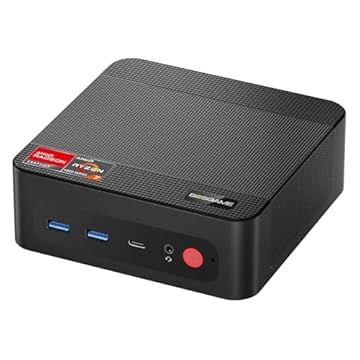 BOSGAME P4 Plus Dual 2,5G LAN Mini PC, processore Ryzen 7 5825U (fino a 4,5 GHz), mini computer OS 16 GB DDR4 RAM, SSD da 512 GB PCIe3.0, mini desktop da gioco, HDMI/WiFi/Bluetooth/WOL