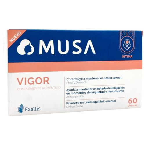Exeltis Musa Vigor 30 Cápsulas - Suplemento para el Deseo Femenino y Libido - Con Maca, Ashwagandha, Zinc y Vitamina B6 - Reduce el Estrés y la Fatiga - Energía y Vitalidad Sexual