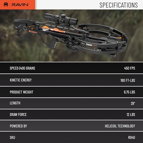 RAVIN R29X Crossbow Package - High-Performance Compact Bow with Silent Cocking Device, 450 FPS Power, and Illuminated Scope - Pre-Assembled with Arrows & Quiver - Ideal for Hunting & Archery - Thumbnail 4