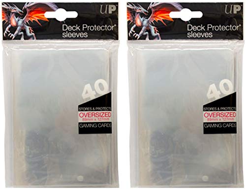 Ultra Pro Oversized Clear Top Loading Deck Protector Sleeves 40ct x2