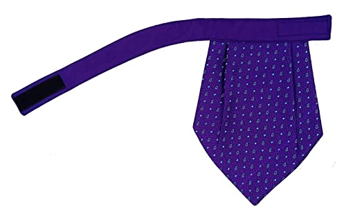Image of formal cravat set for men with pocket square Men's Cravat Necktie, Self Design Microfiber Dark Multi color Free Size
