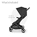 UPPAbaby Minu V2 Travel Stroller/Lightweight, Portable Design/One-Hand Fold/Shoulder Strap and Leather Bumper Bar Included/Jake (Charcoal/Carbon Frame/Black Leather)