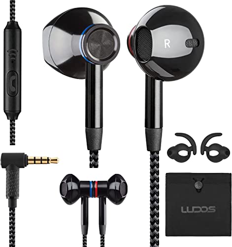 Auriculares Con Microfono Auriculares-Micrófono-Cascos-Cable-Alambricos, LUDOS Nova Cascos Auriculares con Cable y Micrófono in Ear, 5 AÑOS DE...