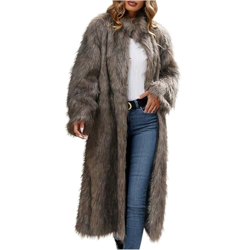 Manteau d'hiver élégant en fausse fourrure et veste d'hiver chaude grandes tailles