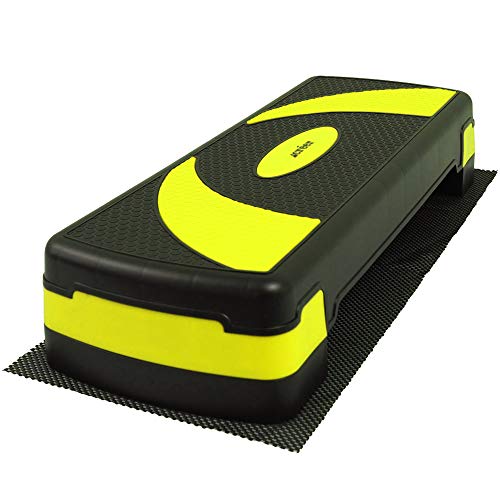 créer ステップ台 4段階調整可 【すべり止め加工&防音・防傷マット付】(2段,イエロー)