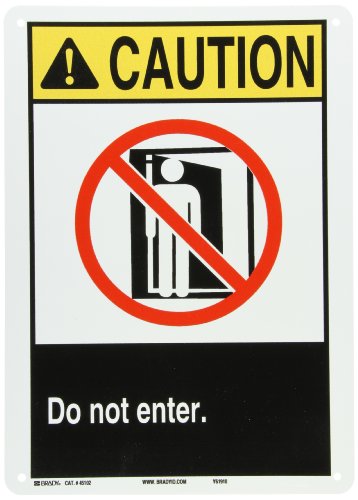 Panneau do not enter rigide Brady 45102 de sécurité plastique premium ANSI Z535