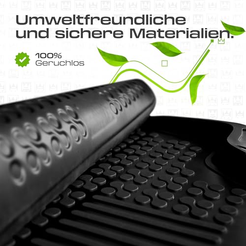 M MOTOS Gumowe dywaniki samochodowe pasują do Volkswagen touran II 2010-2015 Zwiększ komfort podróży dzięki antypoślizgowym dywanikom samochodowym - dywaniki podłogowe na każdą pogodę, ochrona przed b
