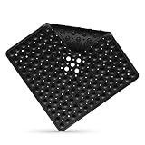 SilverRack Duschmatte DermaSensitive 100% BPA frei (schwarz) - Duscheinlage rutschfest 53x53 cm für Kinder und Baby - Duschmatte Antirutschmatte für sicheren Halt in der Dusche