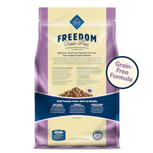 Blue Buffalo Freedom Grain-Free Adult Dry Cat Food, Complete & Balanced Nutrition for Indoor Cats, Made with Natural Ingredients