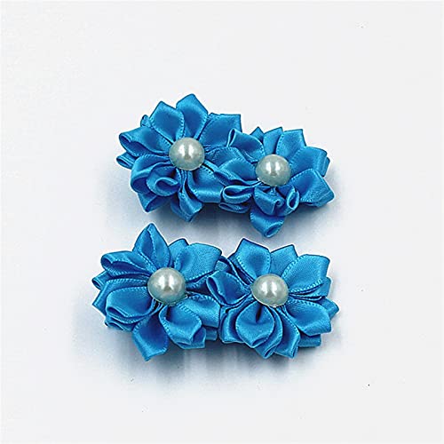TLBBJ Accessoires pour Cheveux 2pcs / lot Fashion Baby Girl Mini Pince à Cheveux Pin Accessoires pour Enfants Cheveux Fleur Barrette Coiffure Coiffure Coiffure Coiffure Mode (Color : Blue) Cover