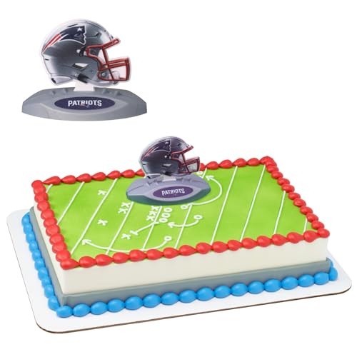 NFL New England Patriots Cake Decoration Football Helmet Cake Topper Officially Licensed Product Of The NFL Ready To Use Birthday Cake Decoration