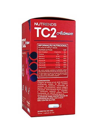 Tc2 Actmove Colágeno Tipo 2 Articulações (60 Caps) Nutrends