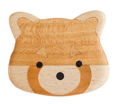 [ハンドメイド!]サクラ咲く寄木のレッサーパンダブローチ/ピンバッジ ピンズ ピンブローチ アクセサリー 手作り 動物 ギフト プレゼント 福井県鯖江市産