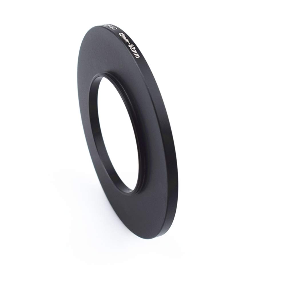 Bague de Filtre en métal de 49 à 82mm, Adaptateur de Filtre Step Up de 49 à 82mm - Bague d'adaptation pour Objectif d'appareil Photo avec Filetage de Filtre de 49 à Bague de Filtre de 82mm.