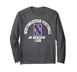 Northwestern Wildcats Big 10 Football Logo Long Sleeve T-Shirt