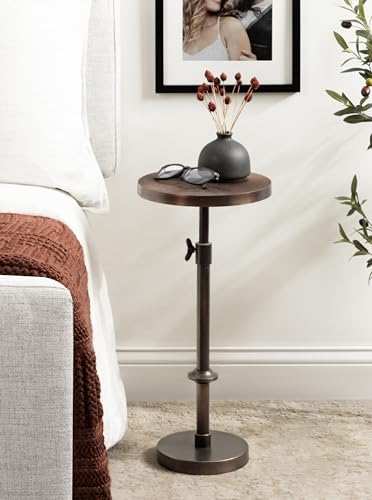 image for Kate and Laurel Engles Traditional Adjustable-Height Pedestal Drink Ta