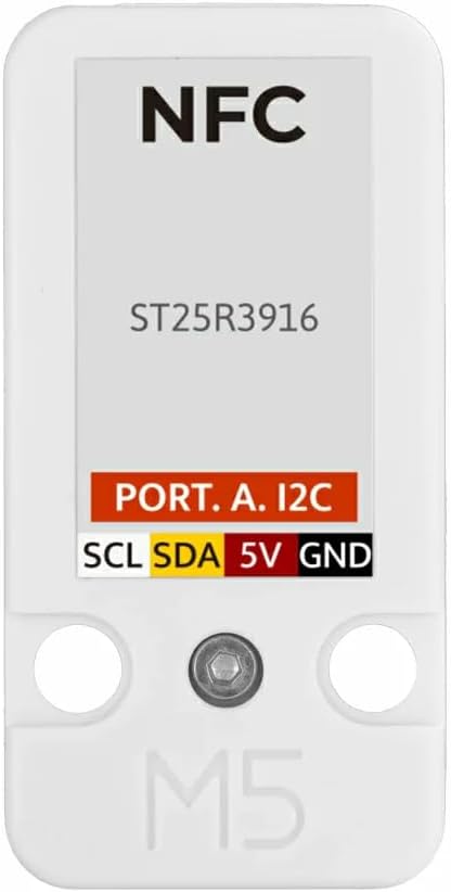 M5Stack NFCユニバーサルユニット - リーダー、ライター、エミュレータ - ST25R3916、13.56 MHz、I2Cインターフェース - NFC-A、NFC-B、NFC-F - ISO 14443A、ISO 14443B、Felica™、ISO 15693 - Inc HY2.0-4P グローブケーブル 2.0-4P グローブケーブル。 0cm