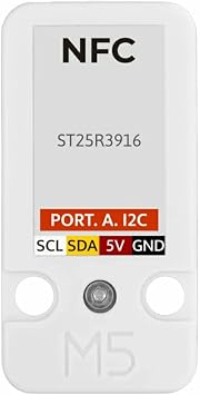 M5Stack NFCユニバーサルユニット - リーダー、ライター、エミュレータ - ST25R3916、13.56 MHz、I2Cインターフェース - NFC-A、NFC-B、NFC-F - ISO 14443A、ISO 14443B、Felica™、ISO 15693 - Inc HY2.0-4P グローブケーブル 2.0-4P グローブケーブル。 0cm