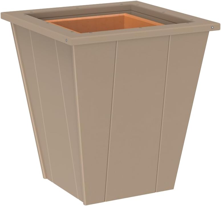 Furniture Barn USA Poly Lumber 18" Elite Planter, Antique Mahogany