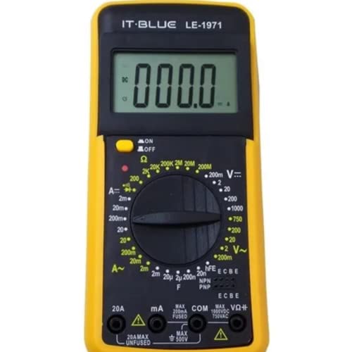 Multímetro Digital Le-971 Com Capacímetro Profissional Oficina Elétrica Eficiência E Praticidade Dis