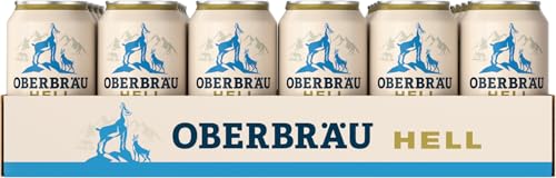 Oberbräu Hell, mild süffiges Helles Bier aus Bayern, Dosenbier EINWEG (24 x 0.33 L)