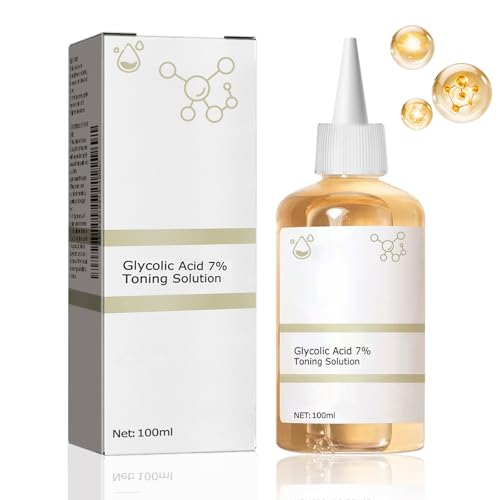 100ml Ácido Glicólico 7% Tónico para Rostro, Glycolic Sour 7% Toner, Solución Tonificante Exfoliante, Tónico Facial Equilibrante De Agua Y Aceite, Hidratante, Reduce los Poros, Piel Brillante