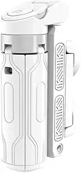 Mini tripé PocketFlex 2025, bastão de selfie portátil, flexível, rotação de 360°, resistente, interruptor de botão de um toque com controle remoto Bluetooth, para Android e iPhone (branco)