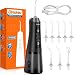 Glaskim Jet Dentaire Hydropulseur et Irrigateurs Oral Water Flossor Noir