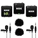 Rode Wireless GO Gen 3 Sistema de rádio de microfone sem fio de 2 canais com 2 microfones Lavalier GO e 2 x proteção contra vento de pele Keepdrum